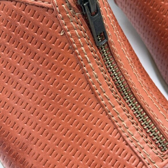 Earth Origins Leather Sandals Maureen Peep Toe Sling Back Ginger Spice  8.5 Wide - Picture 7 of 9